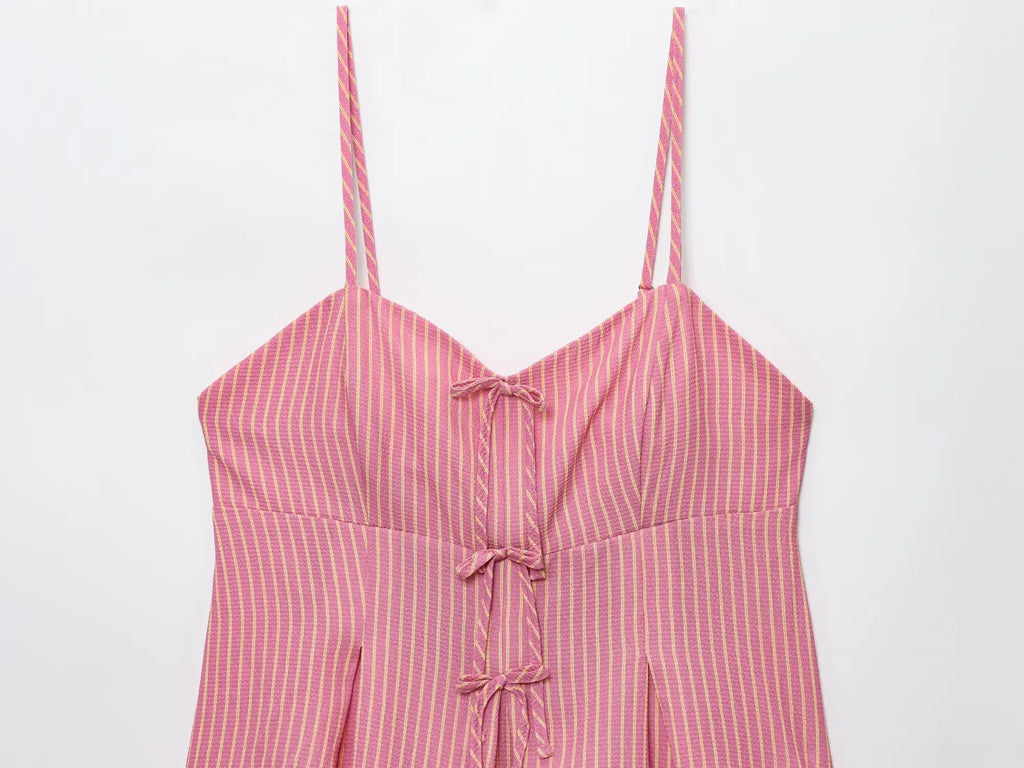 unisex casual outfit vestoraa 's casual bow striped strap - daily wear garment with neutral design detail (USA)