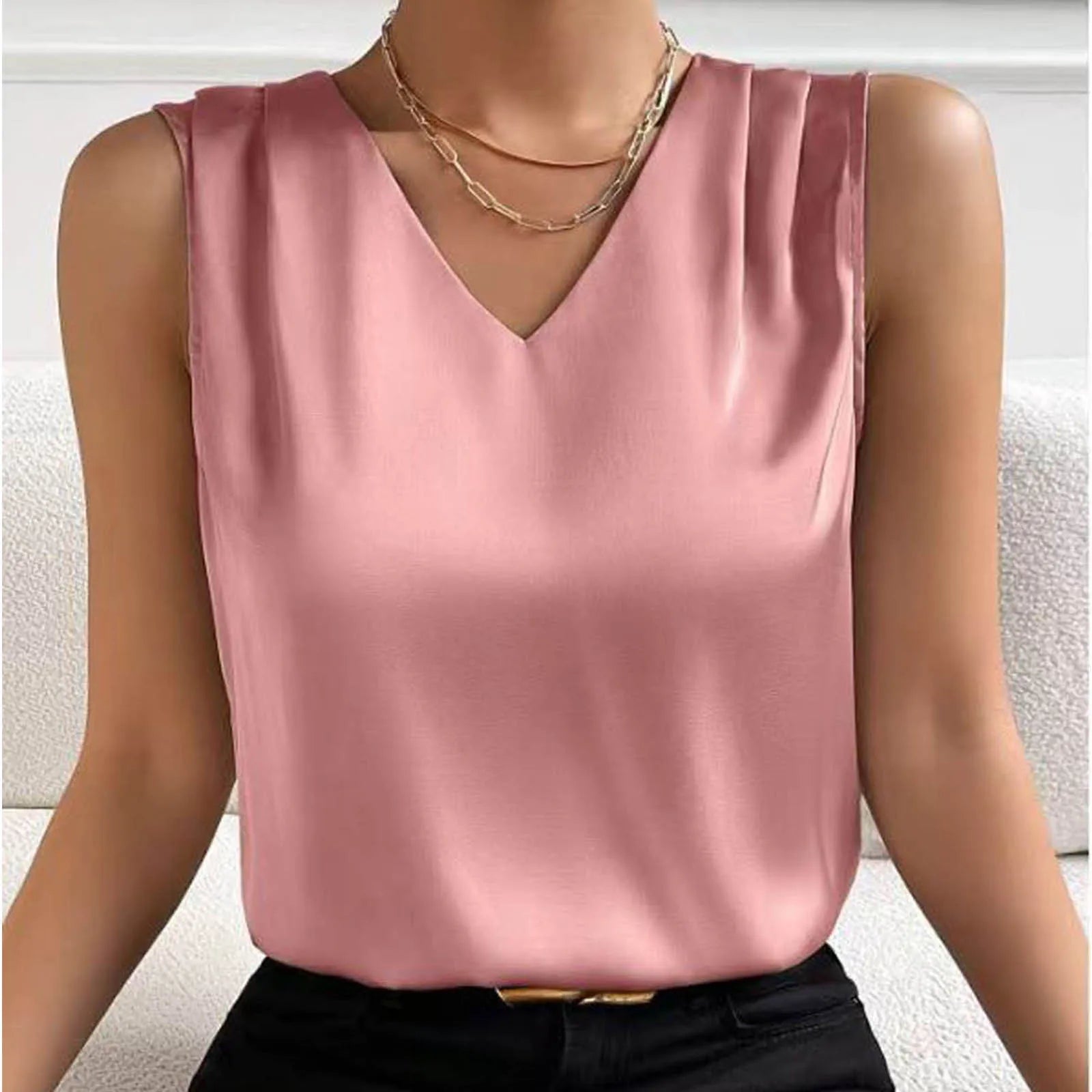 vestoraa coffee tops v neck casual soild color outfit 9 - casual unisex garment with precision (USA)