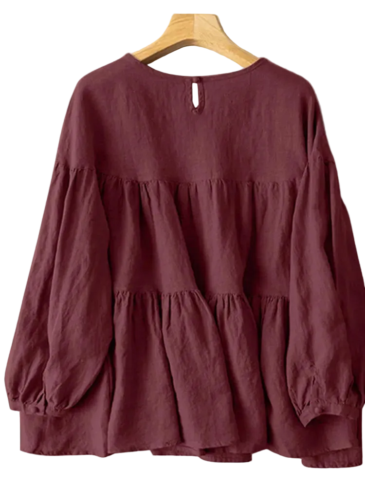 Vestoraa vestoraa zanzea tops solid cotton blouse lapel unisex garment - precision cotton outfit (USA)