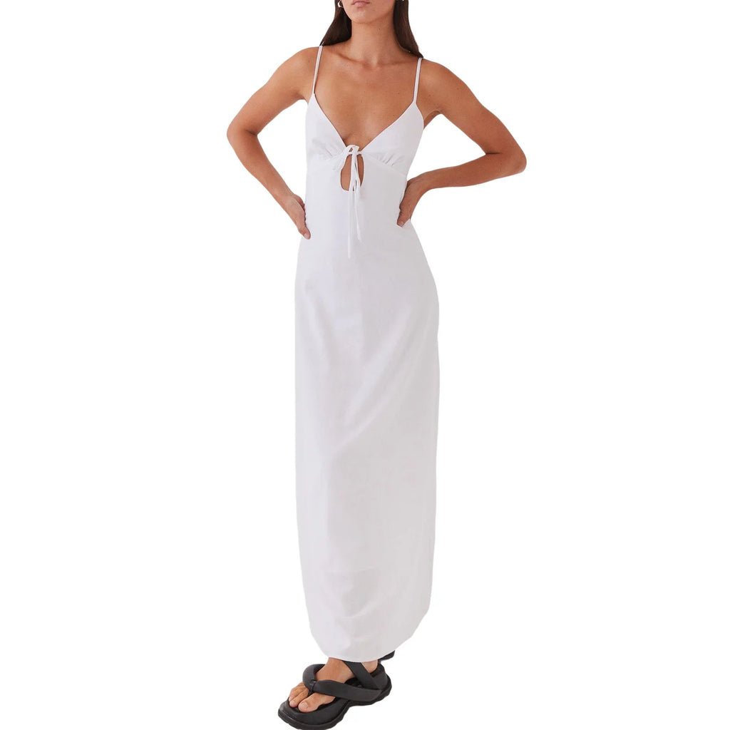 vestoraa sleeveless spaghetti strap tie-up front outfit 9 - modern unisex garment with precision (USA)