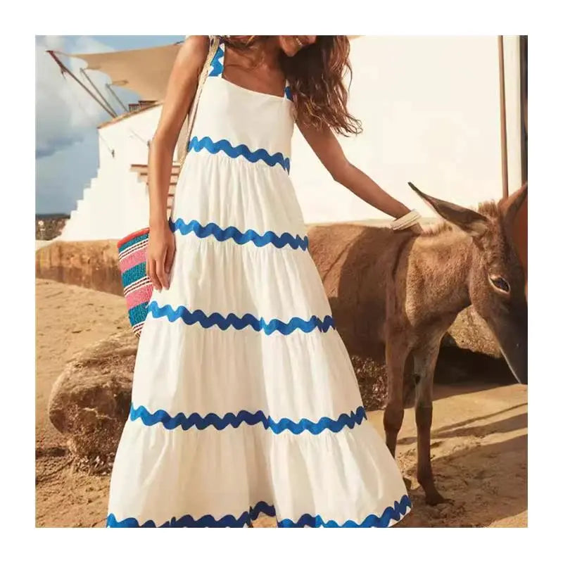 vestoraa stripe off-shoulder midi skirt outfit 5 - casual unisex garment with precision (USA)