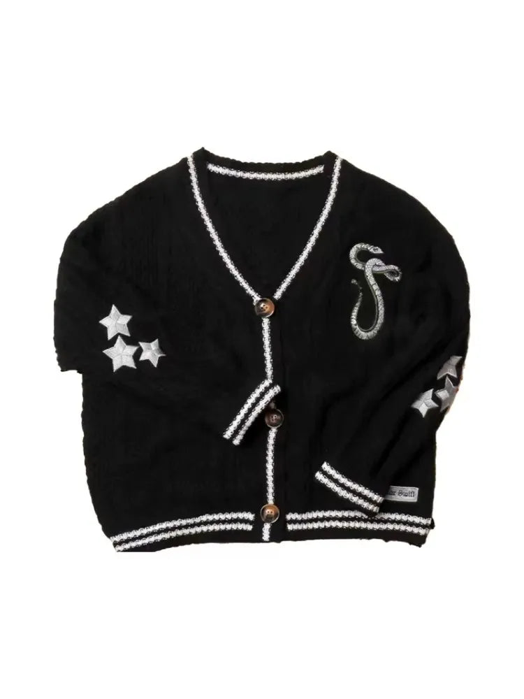 vestoraa reputation cardigan snake star cardigan outfit 6 - vintage unisex garment with precision (USA)