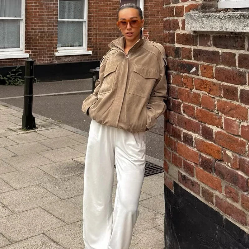 unisex modern outfit vestoraa 's jackets coats loose youth street - daily wear garment with neutral design detail (USA)