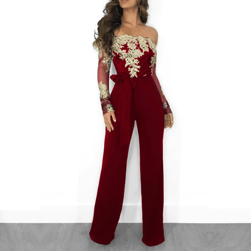 vestoraa appliques lace patchwork jumpsuit sexy outfit 7 - modern unisex garment with precision (USA)