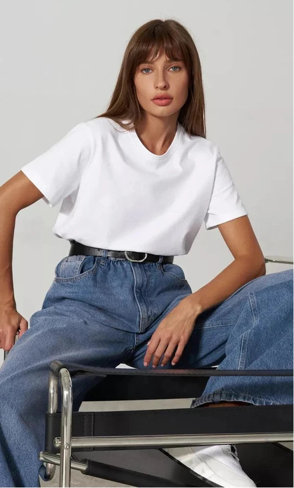 vestoraa coutudi-oversized t shirts, casual - casual unisex outfit with precision in neutral cotton (USA)