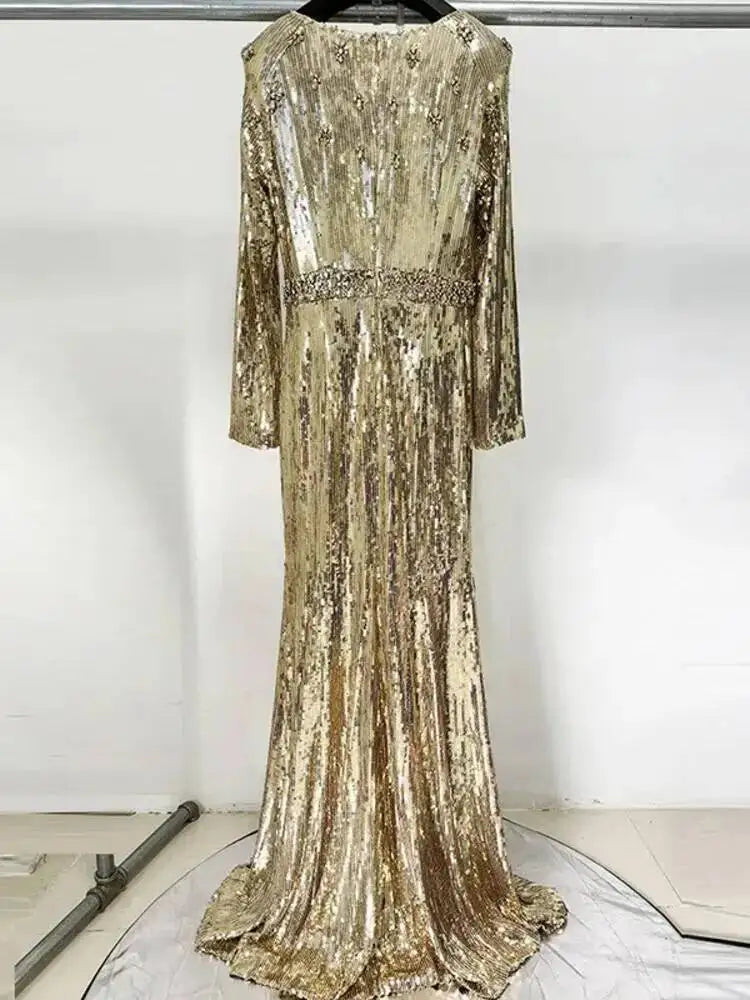 unisex casual outfit vestoraa eshin s glamorous gold sequin sparkle - daily wear garment with gold design detail (USA)