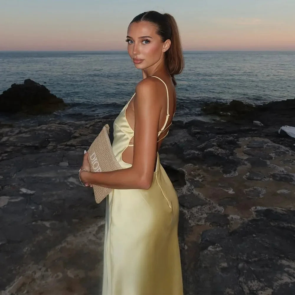 unisex dress outfit vestoraa kondala sexy chic satin party dress v neck - daily wear garment with neutral design detail (USA)