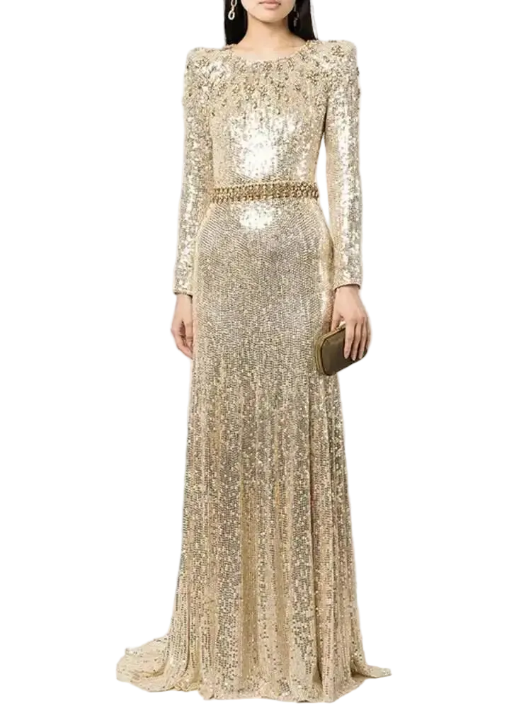 vestoraa eshin s glamorous gold sequin sparkle - casual unisex outfit with precision in gold metal (USA)