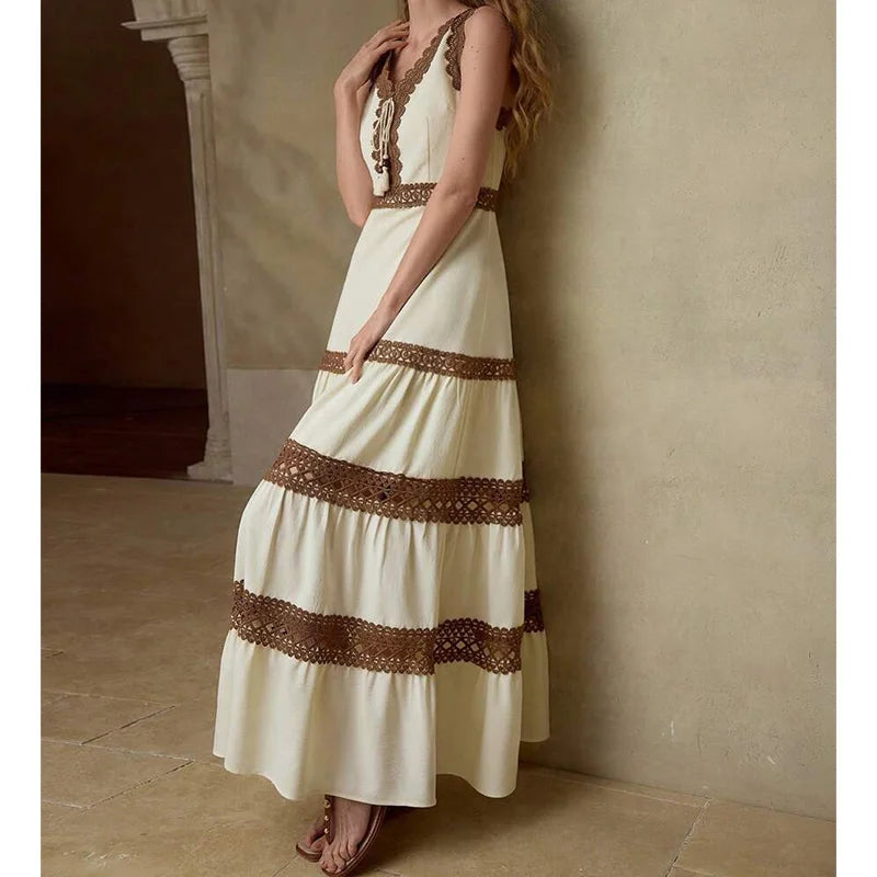unisex casual outfit vestoraa 's bohemian long dress sexy - daily wear garment with neutral design detail (USA)