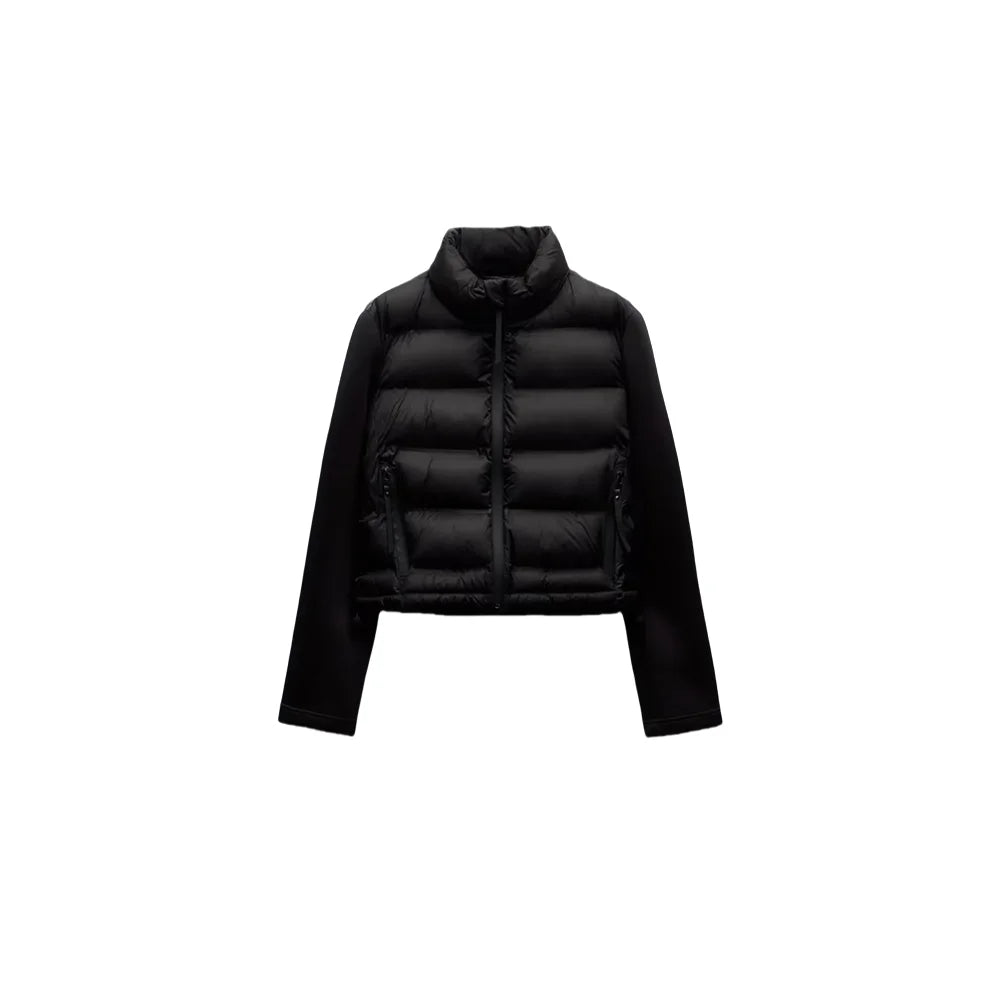 vestoraa kar&otza / 's stand up collar splicing outfit 6 - modern unisex garment with precision (USA)