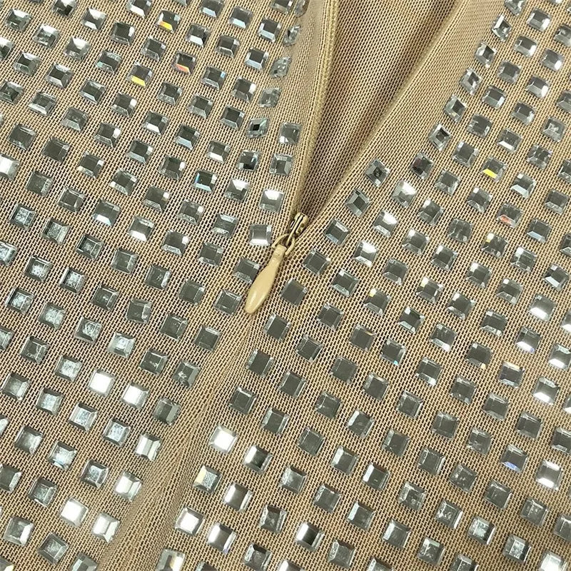 vestoraa champagne crystals prom dress halter outfit detail - reliable design, precision, waterproof casual design (USA)