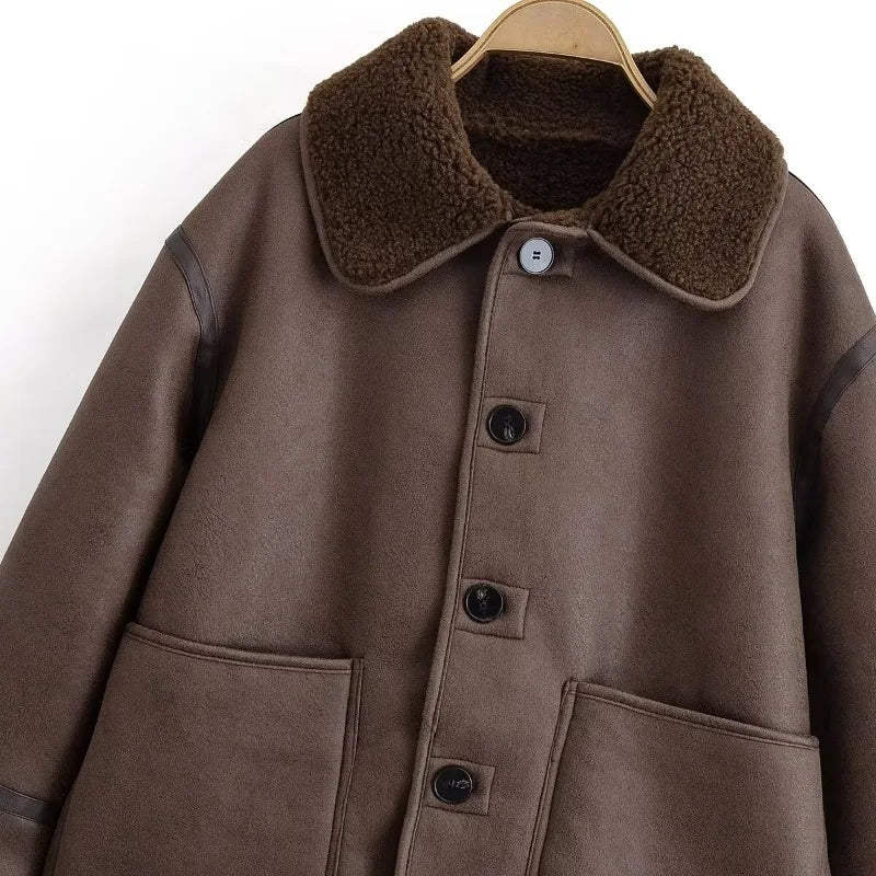 vestoraa charmchant 's reversible shearling outfit detail - reliable design, precision, waterproof modern design (USA)