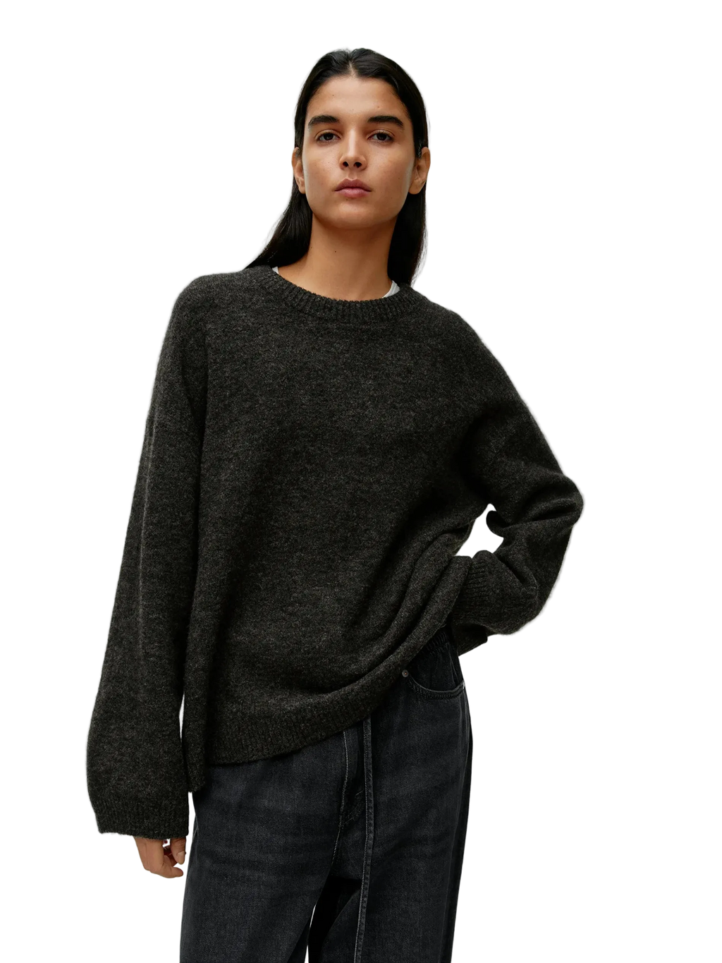 vestoraa hirsionsan basic o neck lantern sleeve sweater outfit 9 - casual unisex garment with precision (USA)