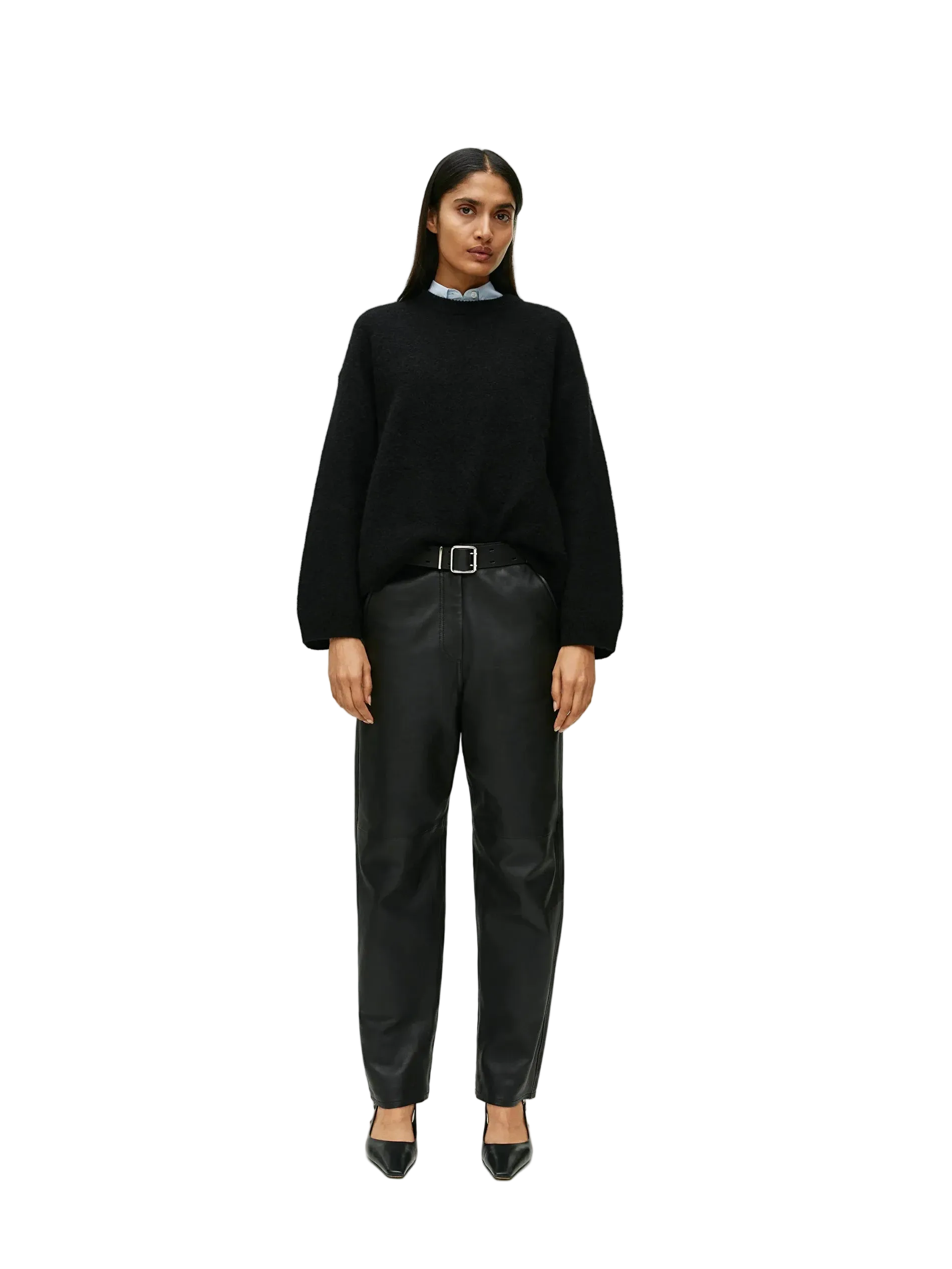 vestoraa hirsionsan basic o neck lantern sleeve sweater outfit detail - reliable design, precision, waterproof casual design