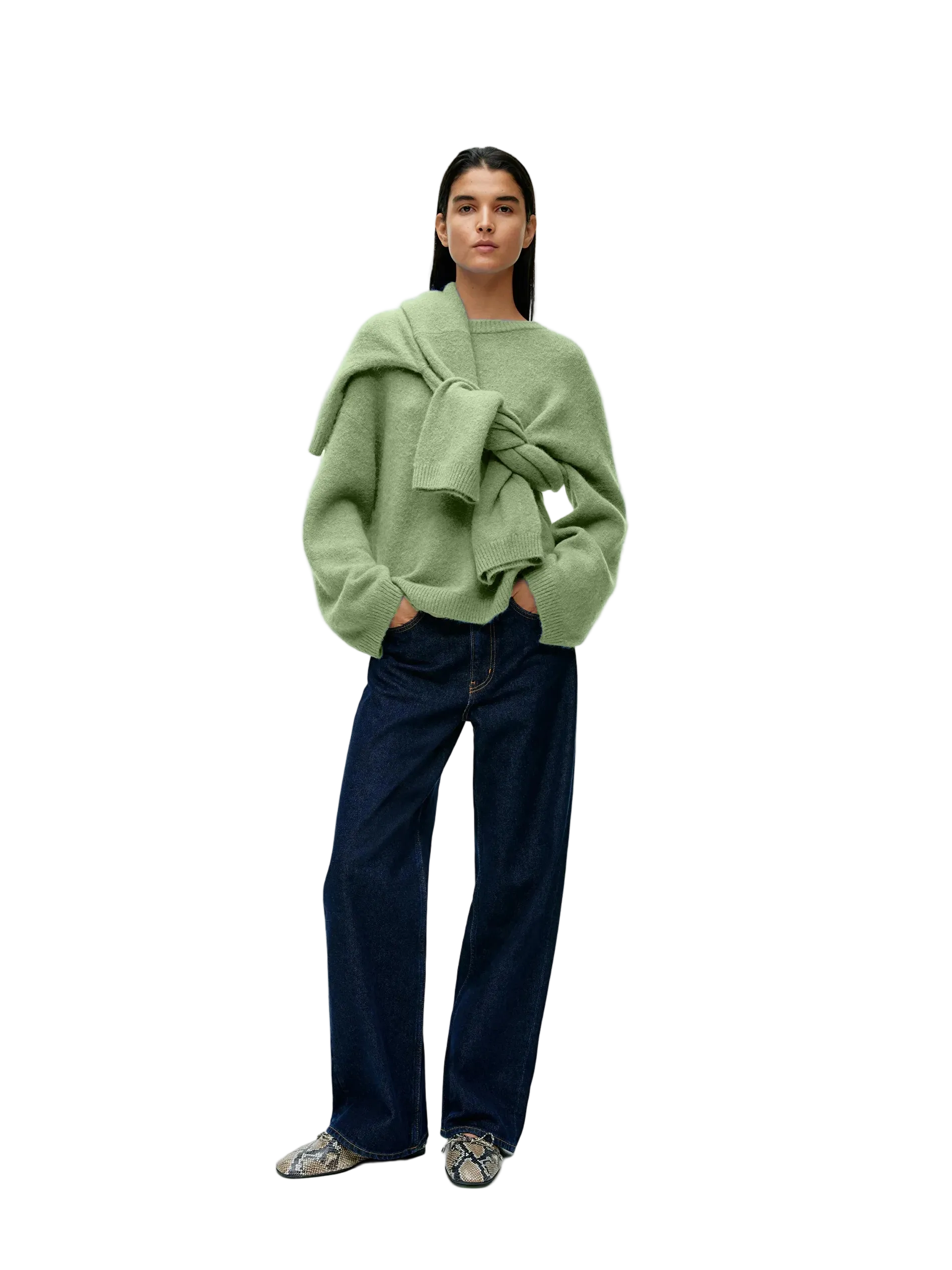 unisex casual outfit vestoraa hirsionsan basic o neck lantern sleeve sweater - daily wear garment with neutral design detail