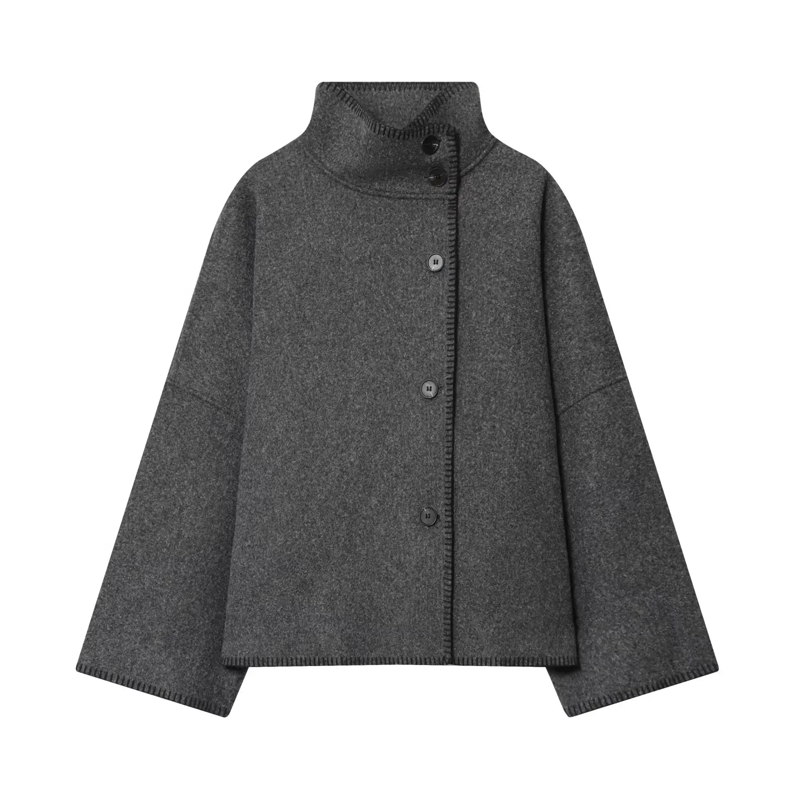vestoraa wool jacket wide shoulder vintage neck outfit 7 - vintage unisex garment with precision (USA)