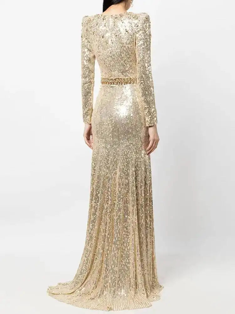 Vestoraa vestoraa eshin s glamorous gold sequin sparkle unisex garment - precision metal outfit (USA)
