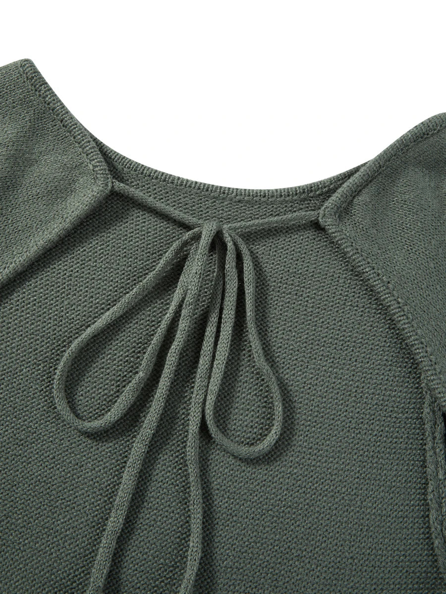 vestoraa 's knitted bodycon dress long sleeve tie outfit 6 - casual unisex garment with precision (USA)