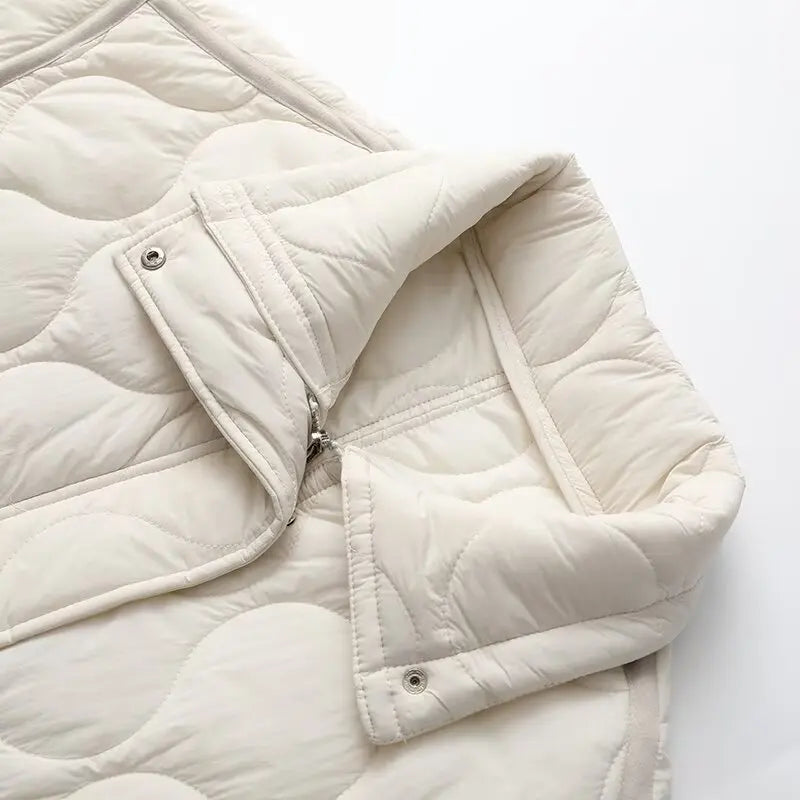 vestoraa 's clothing 's stand-up collar quilted outfit detail - reliable design, precision, waterproof casual design (USA)