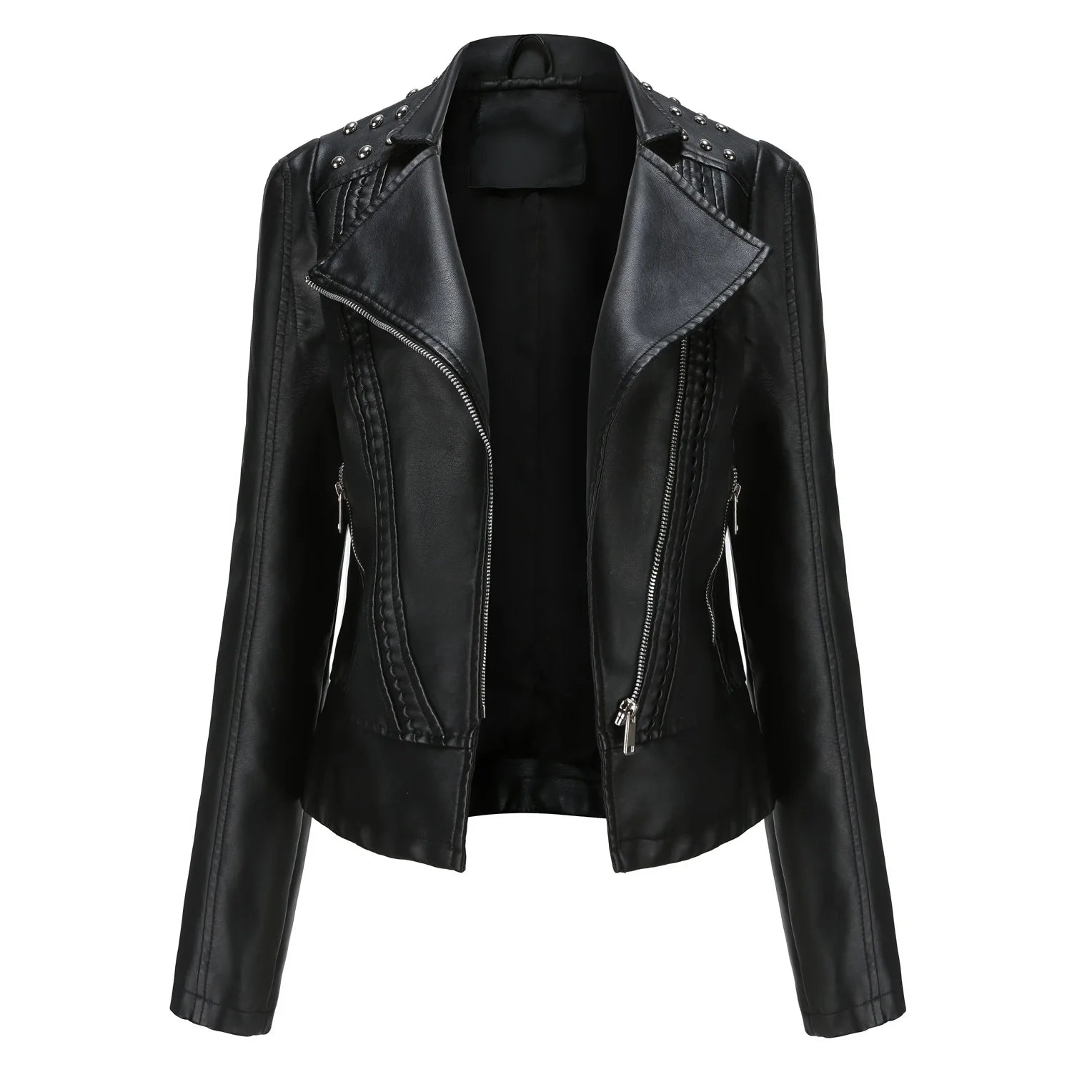 vestoraa 's punk rivet leather jacket retro outfit 9 - casual unisex garment with precision (USA)