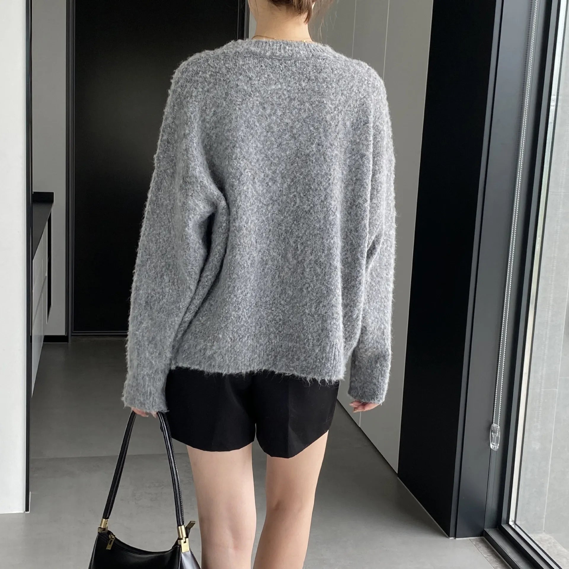 vestoraa casual solid color round neck soft long outfit 5 - casual unisex garment with precision (USA)