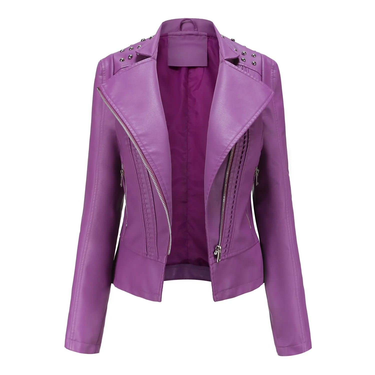 vestoraa 's punk rivet leather jacket retro outfit 7 - casual unisex garment with precision (USA)