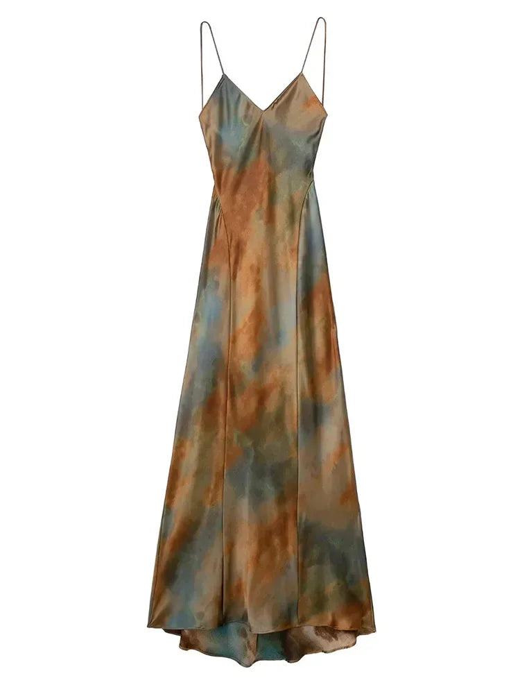 vestoraa zadata 's open back sleeveless dress - casual unisex outfit with precision in neutral metal (USA)