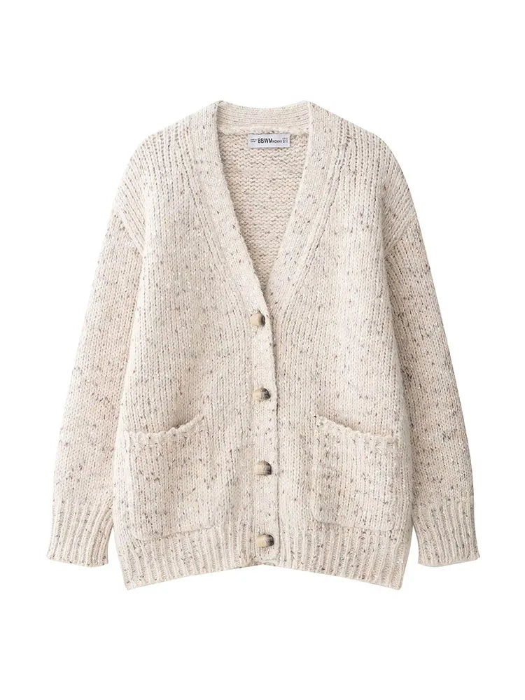 vestoraa hh knitting coats solid - casual unisex outfit with precision in neutral metal (USA)