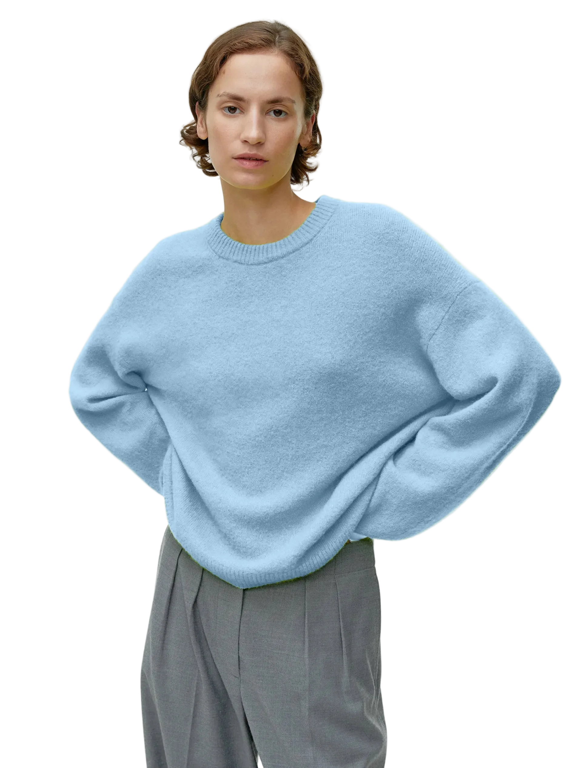 vestoraa hirsionsan basic o neck lantern sleeve sweater outfit 10 - casual unisex garment with precision (USA)