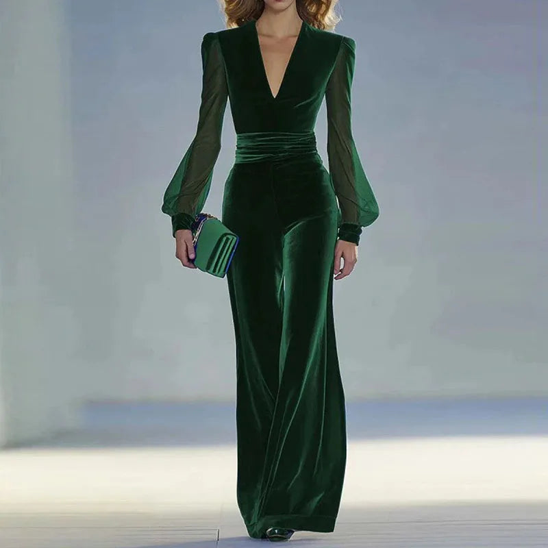 vestoraa sexy deep v neck velvet jumpsuit woman outfit 6 - modern unisex garment with precision (USA)