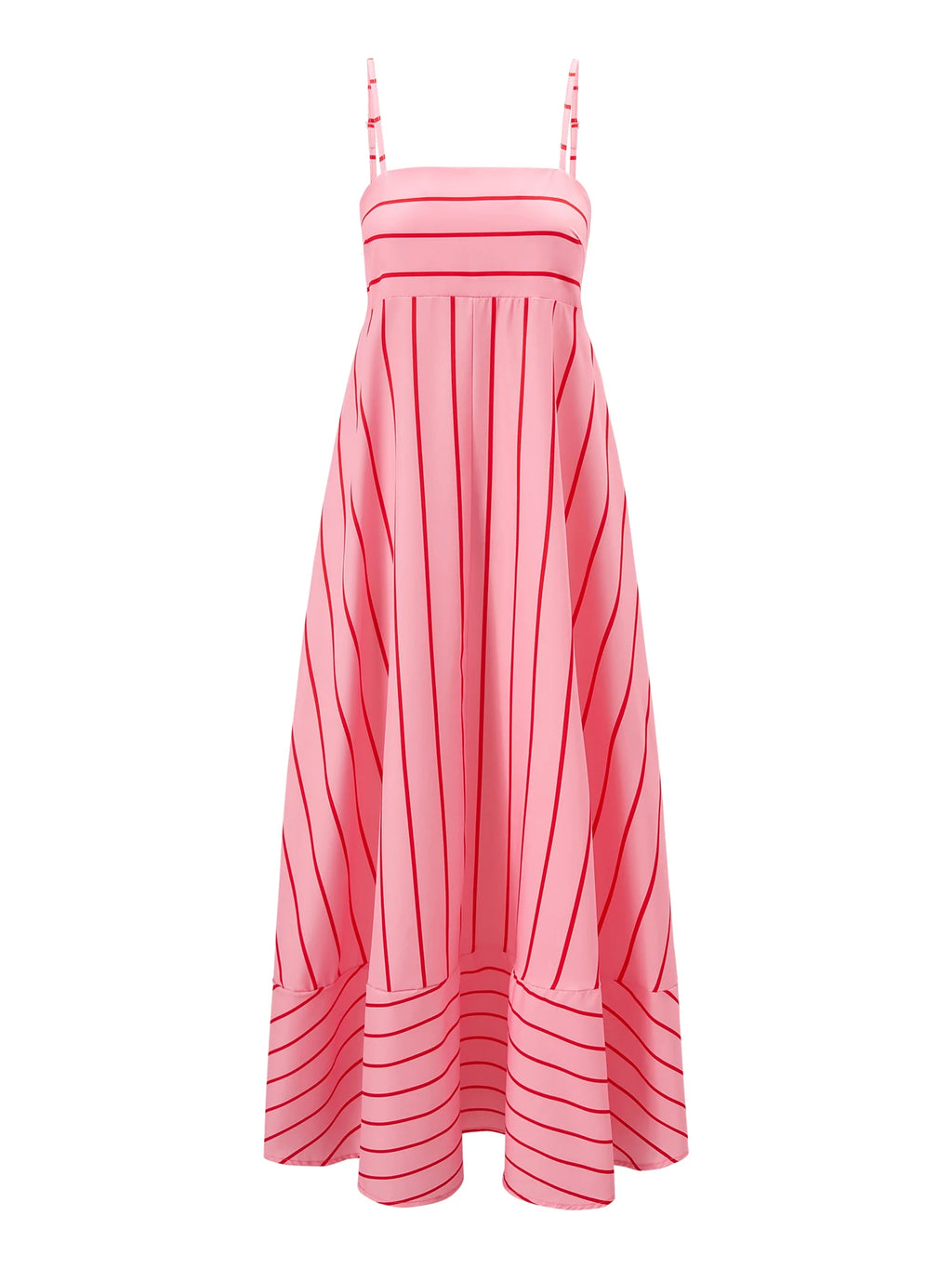 vestoraa sexy suspender printed striped maxi dress outfit detail - reliable design, precision, waterproof dress design (USA)
