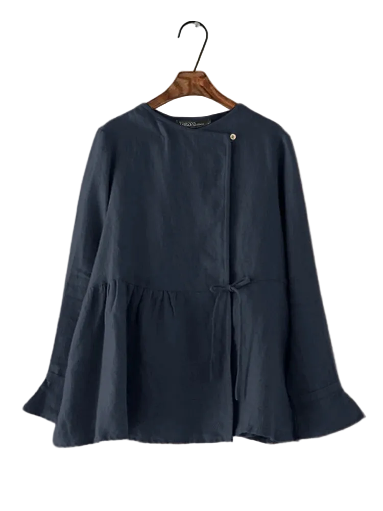 vestoraa zanzea vintage long flare sleeve outfit detail - reliable design, precision, waterproof casual design (USA)