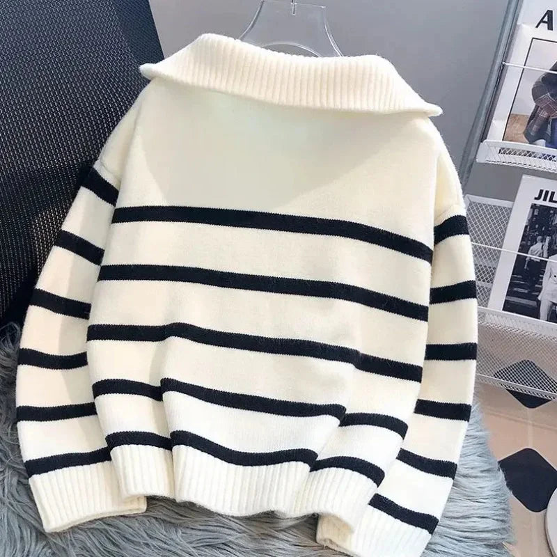 unisex casual outfit vestoraa sweater pullover underwear zipper stripe - daily wear garment with neutral design detail (USA)