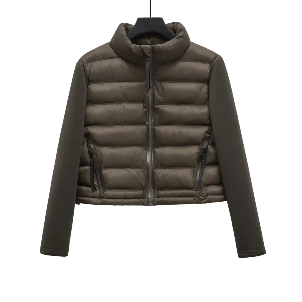 vestoraa kar&otza / 's stand up collar splicing outfit 9 - modern unisex garment with precision (USA)