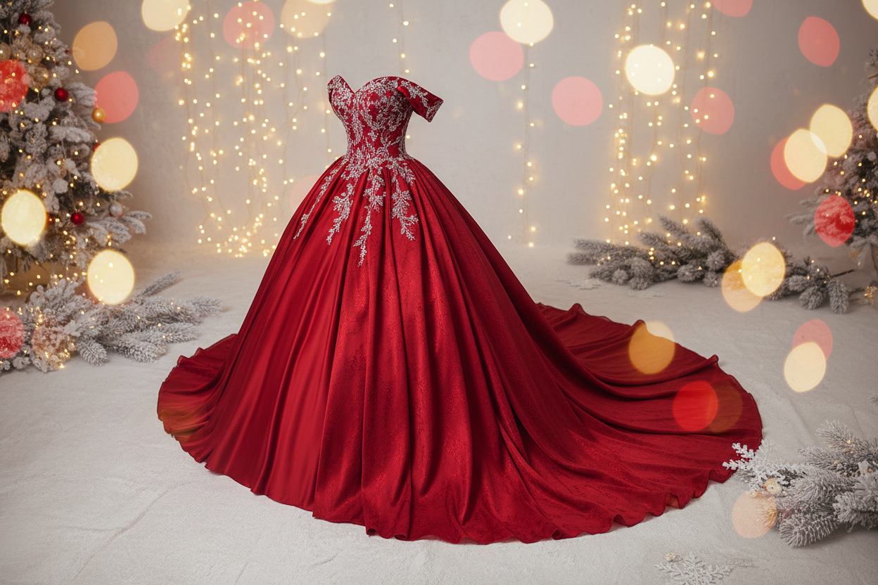 and no maniquin just mock up and the background simple and clean and with christmas atmosphere 